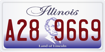 IL license plate A289669
