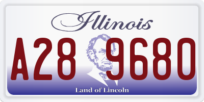 IL license plate A289680