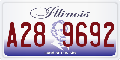 IL license plate A289692
