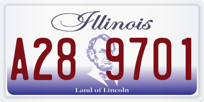 IL license plate A289701