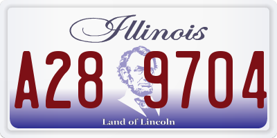IL license plate A289704