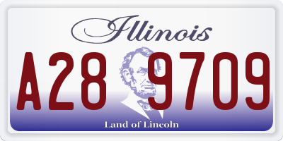 IL license plate A289709