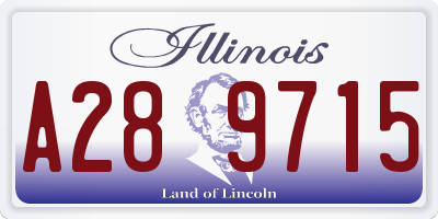 IL license plate A289715
