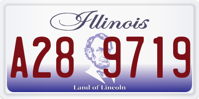IL license plate A289719