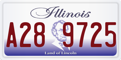 IL license plate A289725
