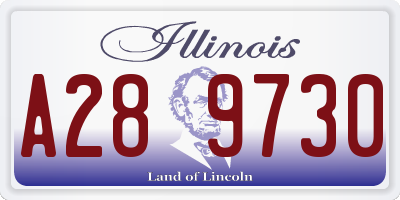 IL license plate A289730