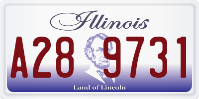 IL license plate A289731