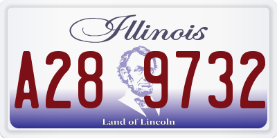 IL license plate A289732