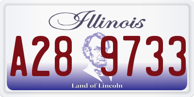 IL license plate A289733