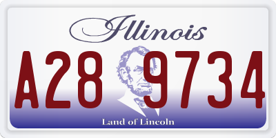 IL license plate A289734