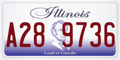 IL license plate A289736