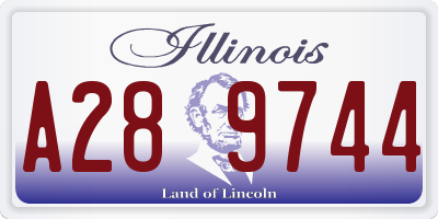 IL license plate A289744