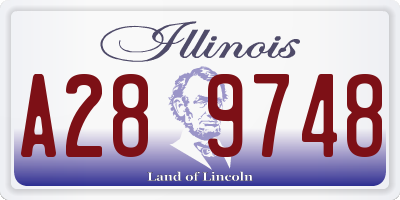 IL license plate A289748
