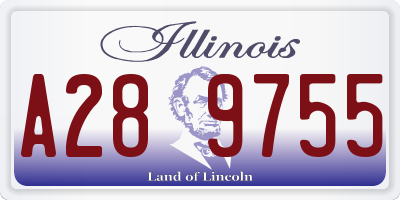 IL license plate A289755