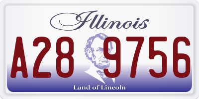 IL license plate A289756