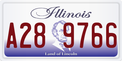 IL license plate A289766