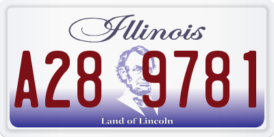 IL license plate A289781