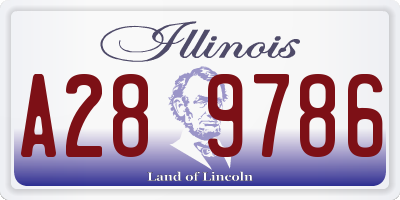 IL license plate A289786