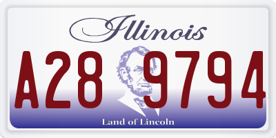 IL license plate A289794
