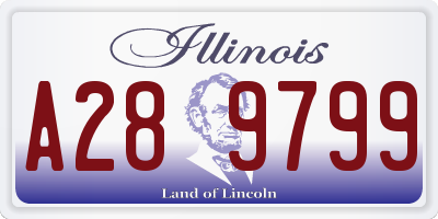 IL license plate A289799