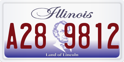IL license plate A289812