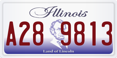 IL license plate A289813