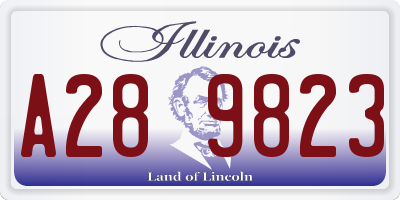 IL license plate A289823