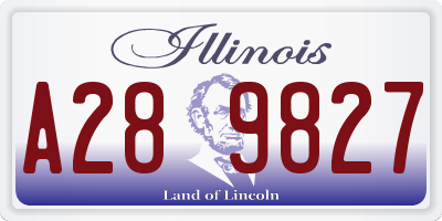 IL license plate A289827