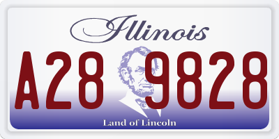 IL license plate A289828