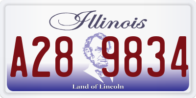 IL license plate A289834
