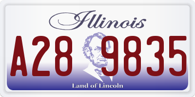 IL license plate A289835