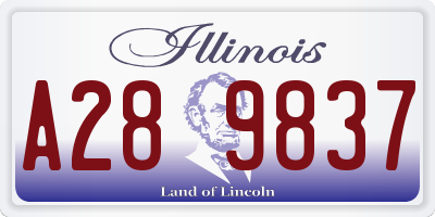 IL license plate A289837