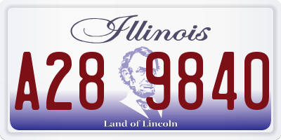 IL license plate A289840