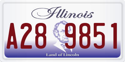 IL license plate A289851