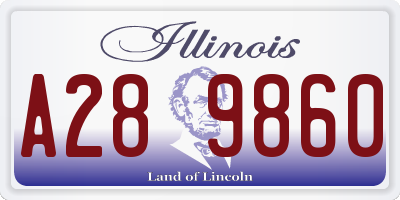 IL license plate A289860