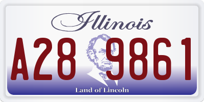IL license plate A289861