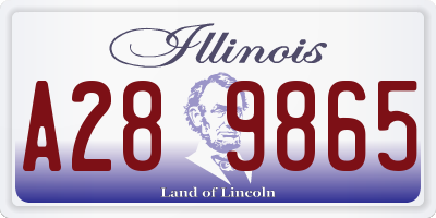 IL license plate A289865