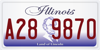 IL license plate A289870