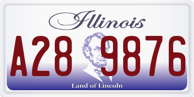IL license plate A289876