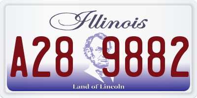 IL license plate A289882