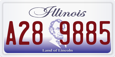 IL license plate A289885