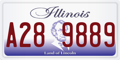 IL license plate A289889