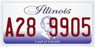 IL license plate A289905