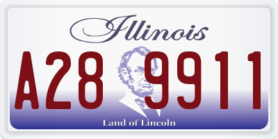 IL license plate A289911