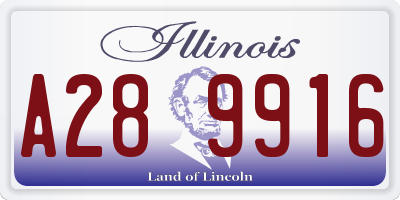 IL license plate A289916