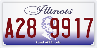IL license plate A289917