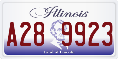 IL license plate A289923
