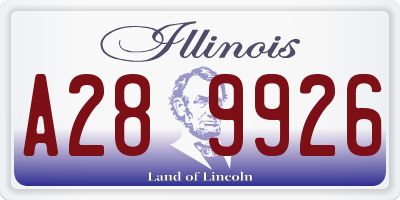 IL license plate A289926