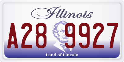 IL license plate A289927