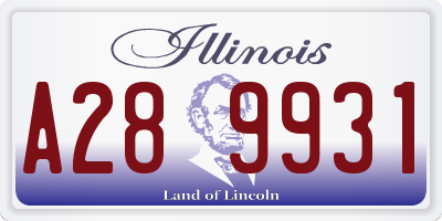 IL license plate A289931